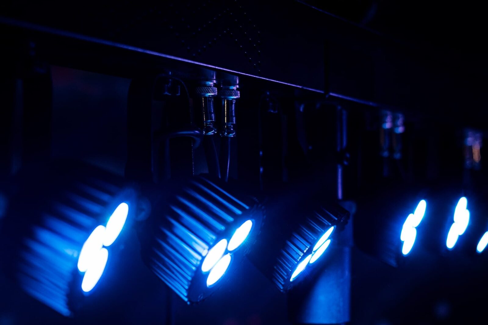 Blue LED wash fixtures